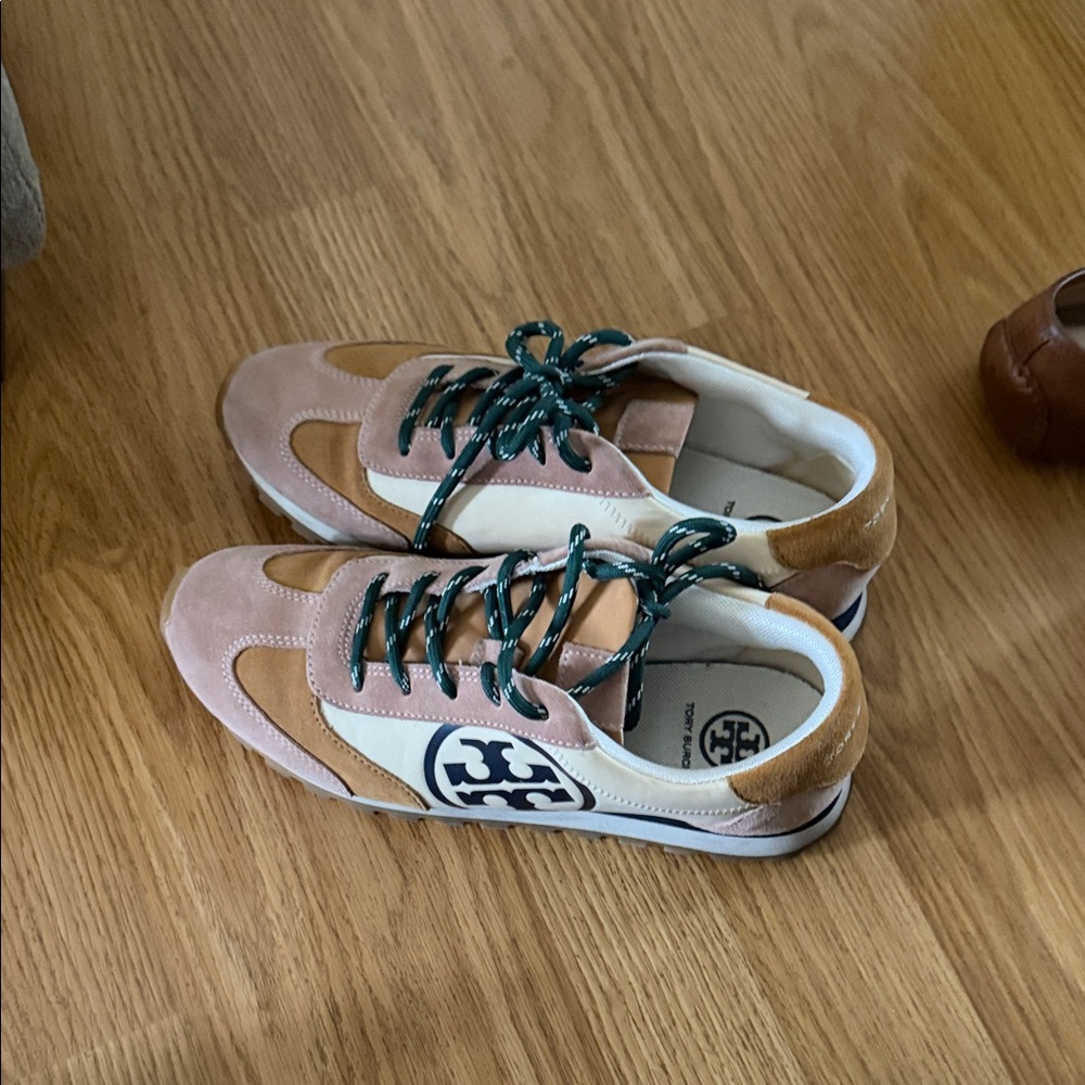 Tory Burch Women's Tan and Cream Sneakers
